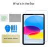 ProCase 10 Verre Trempé pour iPad(A16) 11 Pouces 2025, iPad 10ème Génération 10.9 Pouces 2022, Film Protection Screen Protecteur