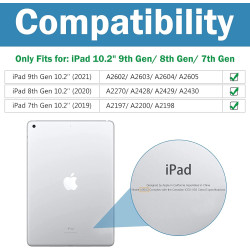 ProCase 1 Verre Trempé pour iPad 10.2", iPad 9/8/7ème Génération 2021/2020/2019, Film Protection d'Écran Screen Protecteur, Anti