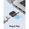 Uvert adaptateur usb vers usb c 3.2 10gbps lot de 3 convertisseur type c femelle vers type a mâle charge rapide data sync compat