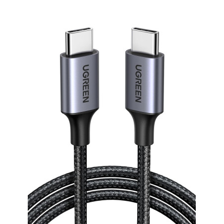 Ugreen câble usb c vers usb c pd charge rapide 60w nylon tressé compatible avec iphone 17 pro max air 16 galaxy s26 s25 plus ult