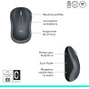 Logitech M185 Souris sans Fil, 2.4 GHz avec Mini Récepteur USB, Longévité de la Pile 12 Mois, Résolution du Capteur 1000 PPP, Am