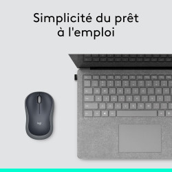 Logitech M185 Souris sans Fil, 2.4 GHz avec Mini Récepteur USB, Longévité de la Pile 12 Mois, Résolution du Capteur 1000 PPP, Am