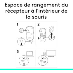 Logitech M185 Souris sans Fil, 2.4 GHz avec Mini Récepteur USB, Longévité de la Pile 12 Mois, Résolution du Capteur 1000 PPP, Am