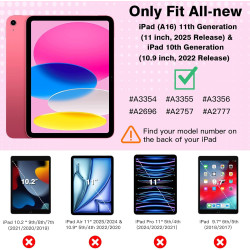 TiMOVO Coque Compatible avec iPad (A16) 11ème Génération 11 Pouces 2025/iPad 10ème Génération 10,9 Pouces 2022, Légère Housse Ar