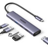 Uvert revodok 105 hub usb c hdmi 4k pd 100w charge multi data ports 5gbps 5 en 1 adaptateur usb c vers hdmi compatible avec macb