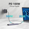 Uvert revodok 105 hub usb c hdmi 4k pd 100w charge multi data ports 5gbps 5 en 1 adaptateur usb c vers hdmi compatible avec macb
