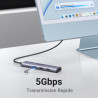 Uvert revodok 105 hub usb c hdmi 4k pd 100w charge multi data ports 5gbps 5 en 1 adaptateur usb c vers hdmi compatible avec macb
