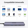 Uvert revodok 105 hub usb c hdmi 4k pd 100w charge multi data ports 5gbps 5 en 1 adaptateur usb c vers hdmi compatible avec macb