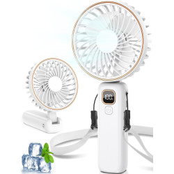 Mini Ventilateur Portable, 4000mAh Ventilateur Portable USB, Longue Autonomie, 6 Vitesses Ventilateur Silencieux Ventilateur de 