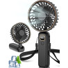 Mini Ventilateur Portable, 4000mAh Ventilateur USB, Longue Autonomie, Ventilateur Silencieux avec 6 Vitesses & Lanière, Mini Ven