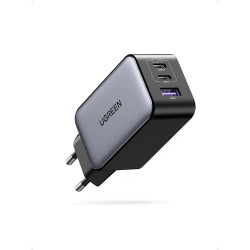 Uvert nexode 65w chargeur usb c rapide 3 ports gan prise usb c compatible avec iphone 17 pro max air 16 15 14 13 12 galaxy s26 s