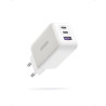 Uvert nexode 65w chargeur usb c rapide 3 ports gan prise usb c compatible avec iphone 17 pro max air 16 15 14 13 12 galaxy s26 s