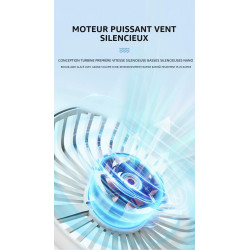 Fxi ventilateur brumisateur portable, mini ventilateur à main portatif silencieux de bureau, ventilateur de poche usb rechargeab