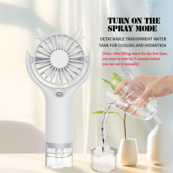 Fxi ventilateur brumisateur portable, mini ventilateur à main portatif silencieux de bureau, ventilateur de poche usb rechargeab