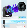 FXI Mini Ventilateur à Main Portatif Portable Ventilateur De Bureau, Ventilateur de Poche USB Rechargeable silencieux 3 vitesses