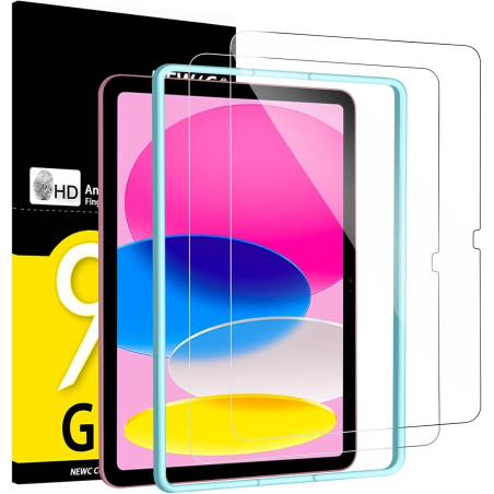 NEW'C Lot de 2, Protection Écran en Verre Trempé pour iPad (A16) 11ème Génération 2025, iPad 10ème Génération 10,9 Pouces 2022, 