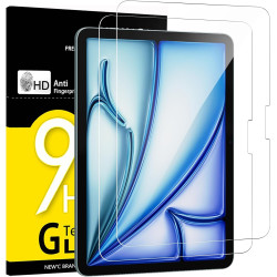 NEW'C Lot de 2, Protection Écran pour iPad Air 2025 11 pouces (M3), iPad Air 2024 11 Pouces (M2), Film de Protecteur en Verre Tr