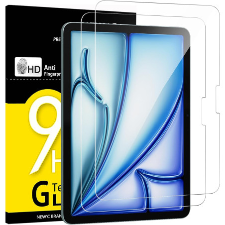 NEW'C Lot de 2, Protection Écran pour iPad Air 2025 11 pouces (M3), iPad Air 2024 11 Pouces (M2), Film de Protecteur en Verre Tr
