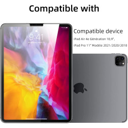 NEW'C Lot de 2, Protection Écran en Verre Trempé pour iPad Air 4 2022/2020 10,9(4ème/5ème Géneration), iPad Pro 11" Modèle 2022/