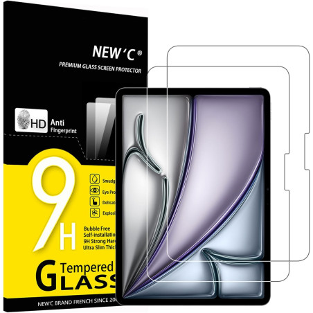 NEW'C Lot de 2, Protection Écran pour iPad Air 2026 11 Pouces (M4), Film de Protecteur en Verre Trempé, Résistant (0,33mm HD Ult