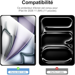 NEW'C Lot de 2, Protection Écran pour iPad Air 2026 11 Pouces (M4), Film de Protecteur en Verre Trempé, Résistant (0,33mm HD Ult