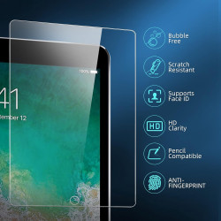 NEW'C Lot de 2, Protection Écran en Verre Trempé pour iPad 9.7 (Modèle 2018/2017), iPad 6, iPad 5, iPad Pro 9.7, iPad Air 2 / iP