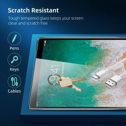 NEW'C Lot de 2, Protection Écran en Verre Trempé pour iPad 9.7 (Modèle 2018/2017), iPad 6, iPad 5, iPad Pro 9.7, iPad Air 2 / iP