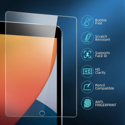 NEW'C Lot de 2, Protection Écran en Verre Trempé pour iPad 9(2021)/iPad 8(2020)/iPad 7(2019)[10,2 Pouces, 9ème/8ème/7ème Générat