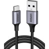 Uvert câble usb c charge rapide 3a qc3.0 480mbps cable chargeur usb type c nylon tressé compatible avec iphone 17 16 15 pro max 