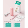 Aecooly Ventilateur Portable à Main, Mini Ventilateur de Poche, USB Rechargeable [24H d'Autonomie], Petit Pliable pour Voyage, É