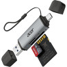 Acer Lecteur de Carte SD 3.0, SD Card Reader USB C et USB 3.0 pour SD/Micro SD/SDHC/SDXC/MMC, Compatible avec iPhone 17 Pro, Mac