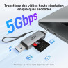 Acer Lecteur de Carte SD 3.0, SD Card Reader USB C et USB 3.0 pour SD/Micro SD/SDHC/SDXC/MMC, Compatible avec iPhone 17 Pro, Mac