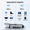 Acer Lecteur de Carte SD 3.0, SD Card Reader USB C et USB 3.0 pour SD/Micro SD/SDHC/SDXC/MMC, Compatible avec iPhone 17 Pro, Mac