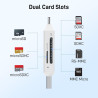 Acer Lecteur de carte SD, adaptateur pour lecteur de carte mémoire USB C et USB 3.0, prend en charge SD/Micro SD/SDHC/SDXC/MMC, 