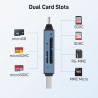 Acer Lecteur de Carte SD, Adaptateur de Lecteur de Carte Mémoire USB C et USB 3.0 pour SD/Micro SD/SDHC/SDXC/MMC, Compatible ave