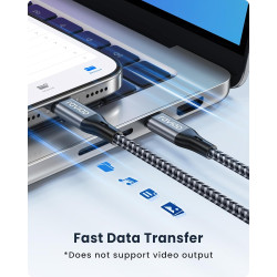 RAVIAD Câble USB C vers Lightning 3M [MFi Certifié] Câble USB C Lightning Charge Rapide Power Delivery Compatible avec iPhone 14