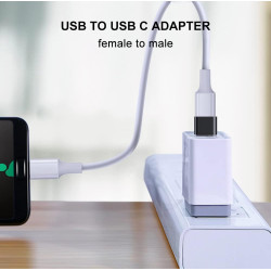 Adaptateur USB C vers USB (Lot de 4), Adaptateur USB-C Mâle vers USB-A 3.0 Femelle OTG Compatible avec MacBook Pro/Air iPhone 17