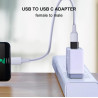 Adaptateur USB C vers USB (Lot de 4), Adaptateur USB-C Mâle vers USB-A 3.0 Femelle OTG Compatible avec MacBook Pro/Air iPhone 17