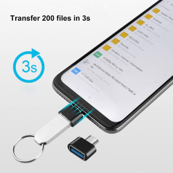 Adaptateur USB C vers USB (Lot de 4), Adaptateur USB-C Mâle vers USB-A 3.0 Femelle OTG Compatible avec MacBook Pro/Air iPhone 17