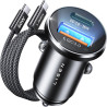 LISEN Chargeur Voiture USB C 54W+60W C-C Câble, Charger Allume Cigare USB C Rapide, Prise Allume Cigare 12V, Accessoire Voiture 