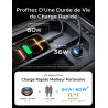 LISEN Chargeur Voiture USB C 54W+60W C-C Câble, Charger Allume Cigare USB C Rapide, Prise Allume Cigare 12V, Accessoire Voiture 