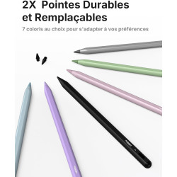 Metapen Stylet A8 Compatible avec Apple iPad 2018-2026 pour iPad 11 A16/10/9/8/7/6,Pro 3/4/5/6/M4/M5,Air 3/4/5/M2/M3/M4,Mini 5/6