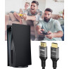 Ubluker 10K 8K 4K Câble HDMI 48Gbps 2.5M, Certifié Ultra Haut Débit HDMI® Cable 4K 240Hz 144Hz 120Hz 8K60Hz 0,01ms HDR10+ ARC eA
