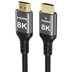 Ubluker 8K Câble HDMI 20M, Nylon tonné Câble Haute Vitesse HDMI® 4k 120Hz 2k 165Hz 8k 60Hz 12bit eARC ARC Dolby Atmos HDR10+ HDC