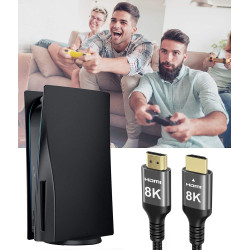 Ubluker 8K Câble HDMI 20M, Nylon tonné Câble Haute Vitesse HDMI® 4k 120Hz 2k 165Hz 8k 60Hz 12bit eARC ARC Dolby Atmos HDR10+ HDC