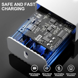 Chargeur USB C, 2 Pack 25W Prise USB C Rapide Secteur Mural Alimentation Adaptateur pour iPhone 17 16 15 14 13 12 11 Pro Max XR 