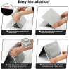 EooCoo Compatible avec Coque MacBook Air 13,6 Pouces M5 M4 M3 M2 2026 2025 2024 2022 Étui Rigide pour Mac Book Air 13,6" A3240 A