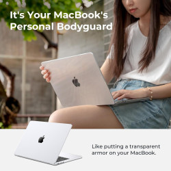 EooCoo Compatible avec Coque MacBook Air 13,6 Pouces M5 M4 M3 M2 2026 2025 2024 2022 Étui Rigide pour Mac Book Air 13,6" A3240 A