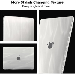 EooCoo Compatible avec Coque MacBook Air 13 Pouces M5 M4 M3 M2 2026 2025 2024 2022, A3449 A3240 A3113 A2681 avec Touch ID, Prote