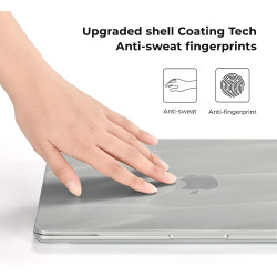 EooCoo Compatible avec Coque MacBook Air 13 Pouces M5 M4 M3 M2 2026 2025 2024 2022, A3449 A3240 A3113 A2681 avec Touch ID, Prote